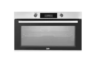 Beko Built In Gas Oven 90 cm Silver & Black