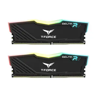 Team T-Force Delta RGB 32GB (2x16GB) 3200MHz DDR4 CL16 Desktop Gaming Memory Module Ram, Black