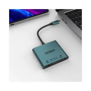 Onten Hub 2*1 Type C To Dual HDTV 4K-60Hz Adapter MST OTN 9175B