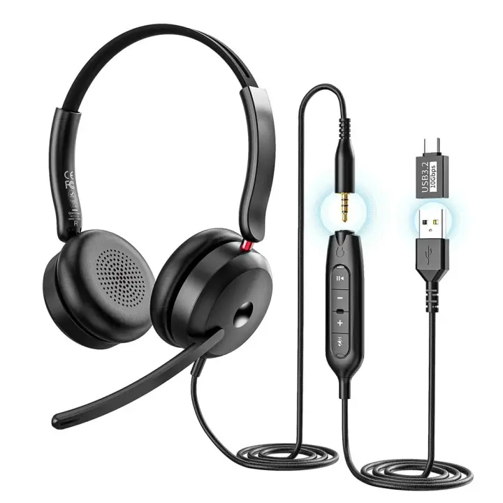 ONIKUMA X81 Professional Over-Ear Headset with Microphone Wired Computer Headphones هيدفون إحترافي بمايك بتقنية عزل ضوضاء نقى جدا