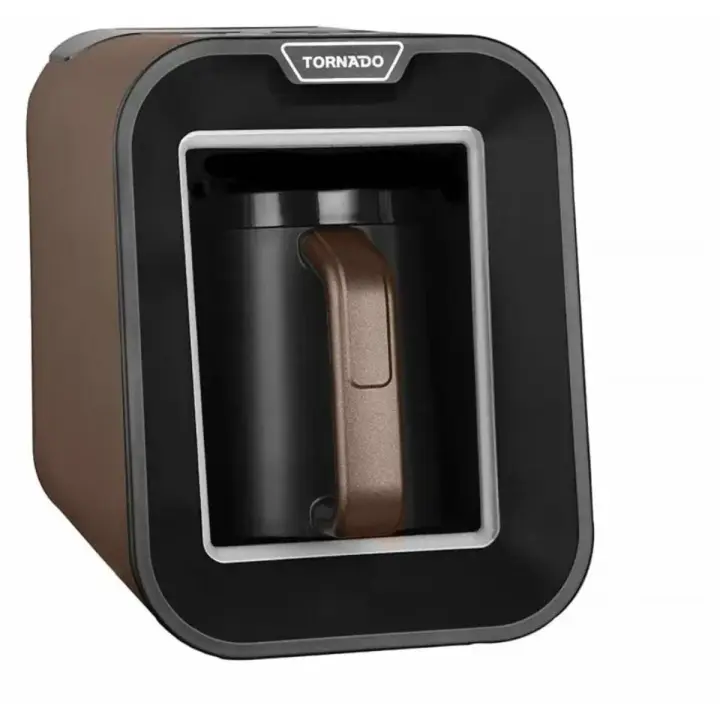 TORNADO Automatic Turkish Coffee Maker, 330Ml, 735 Watt, Water Tank, Brown Black - TCME-100S-PRO