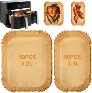 100PCS Air Fryer Liners for Tefal Easy Fry 5.2L/3.1L, Tower T17099, Lakeland
