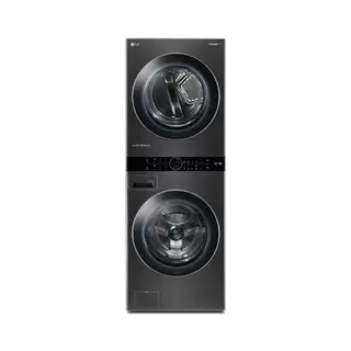 LG Wash Tower Washing Machine Turbo Wash360 25 Kg Front Loading - 20 Kg Dryer With Center Control - Inverter - Black Steel - FWT25WBS-FWT20DBS
