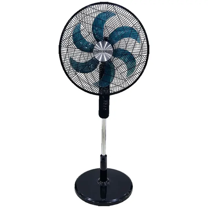 Media Tech Stand Fan 18 Inch - 6 Blades - Black - MTSF48M