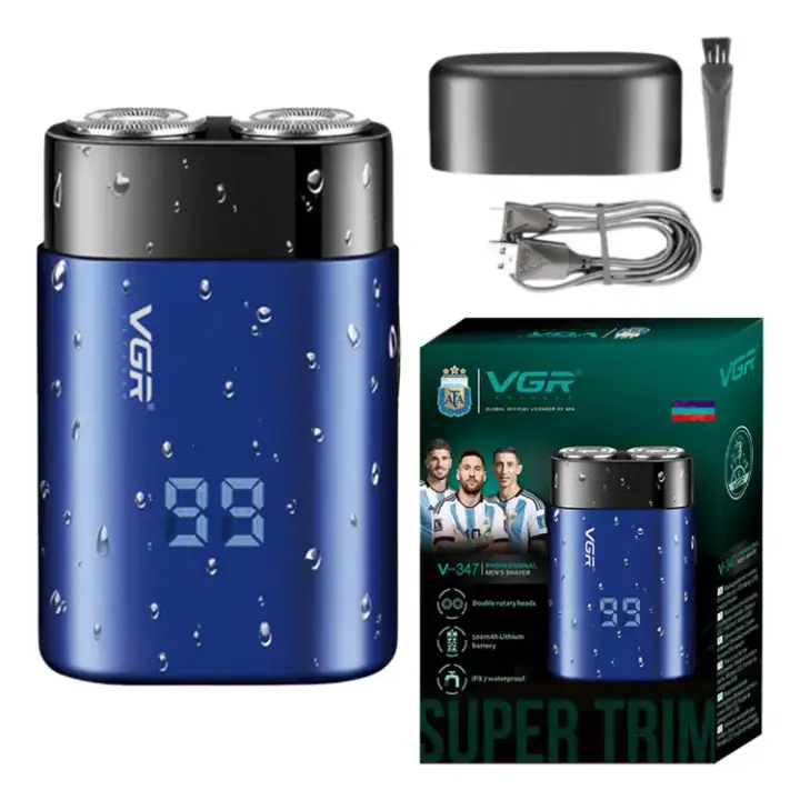 ماكينة حلاقة كهربائية للرجال Vgr V-347 IPX7 معدنية