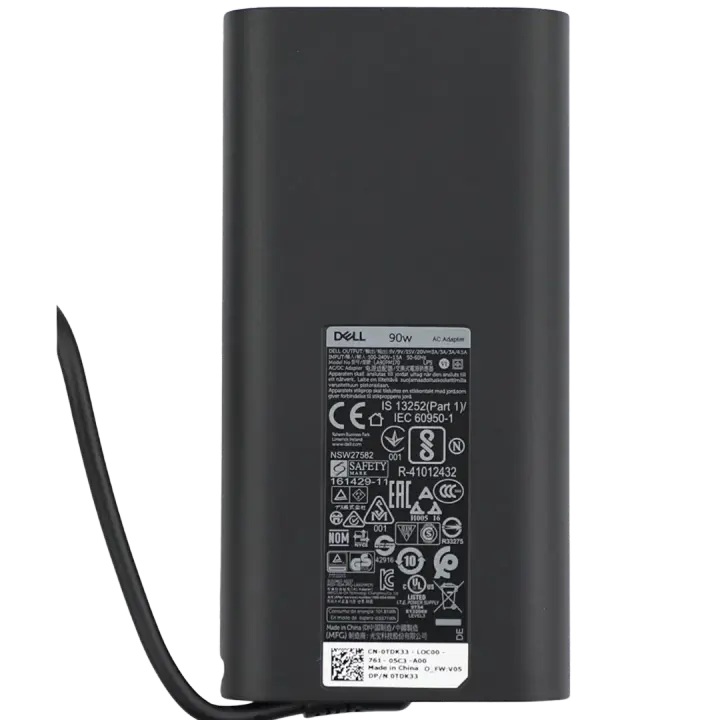 شاحن ديل أصلي 90 واط USB-C, 20V 4.5A, Dell Latitude XPS Precision, Original Dell Charger, رقم القطعة LA90PM170 DA90PM170