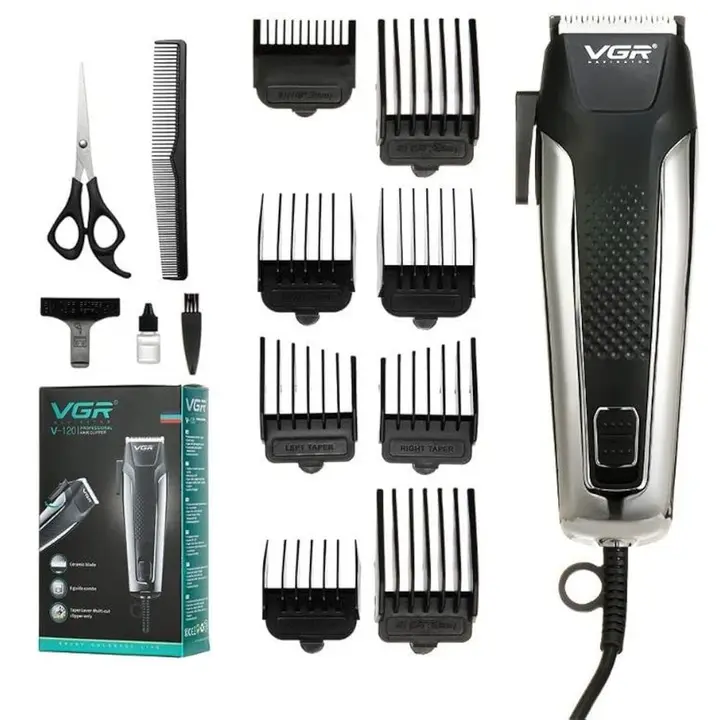 VGR V-120 Professional Hair Clipper - Black*Silver