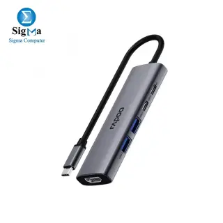 RAPOO XD51 USB-C Hub 5-in-1 4K@60Hz HDMI 100W PD Charging
