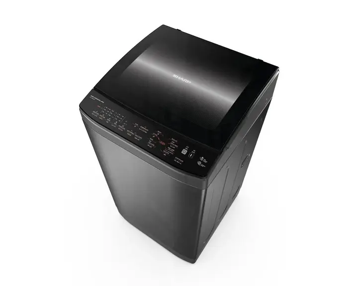 SHARP Washing Machine Top Automatic 9 Kg, Pump, Dark Silver ES-TN09GDSP