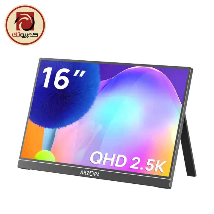 Arzopa Z1RC 16″ 2.5K QHD IPS Portable Monitor, 500 Nits, Built-in Stand