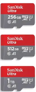 SanDisk Ultra 256GB 512GB 1TB Micro SD SDXC A1 UHS-I C10 HD 4K Memory Card