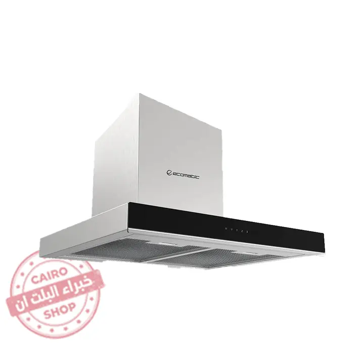 شفاط ديكوري إيكوماتيك, 60 سم حرف T فضي، قوة شفط 1000 م³/ساعة، 3 سرعات + ريموت + CleanAir, H6310TT