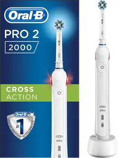 Oral-B PRO 2 2000N CrossAction Electric Toothbrush, Rechargeable, Braun