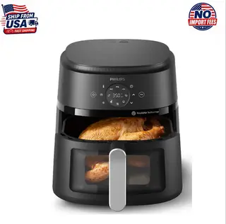 Philips 2000 Series XL Air Fryer with Window, 13 Ways to Cook, 6.5 QT, Black