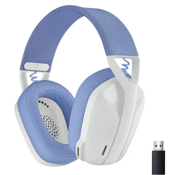 Logitech G435 LIGHTSPEED Wireless Gaming Headset, Off-White and Lilac