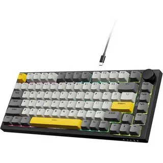 AJAZZ AK820 75% Wired Mechanical Keyboard, Hot Swap Linear Switch, Seal Assembly