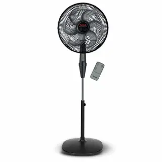 Tefal Silence Force Stand Fan with Remote Control, 16 Inch, 3 Speeds, Black, VG4130EE