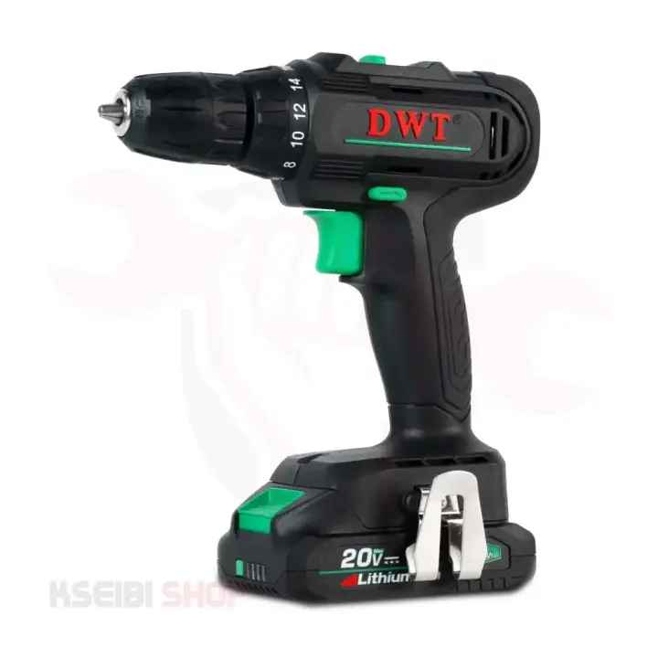 شنيور بطارية 20 فولت 2 أمبير 2 بطارية DWT موديل ABSP-20 NF