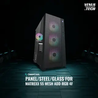 Deepcool FRONT PANEL/STEEL/GLASS FOR MATREXX 55 MESH ADD-RGB 4F