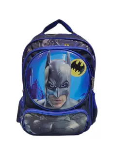 Generic 3D Bat-Man Dark Knight Face Bag Cartoon Backpack For School 13 Inch, Navy