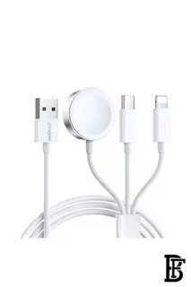 Joyroom S-IW008 3-in-1 iP Watch Magnetic Charger+Lightning+Type-C cable USB-A 1.2m-