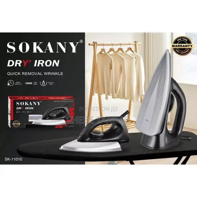 Sokany Ceramic Dry Iron /1.5M Cord/1500 W(SK-11010)