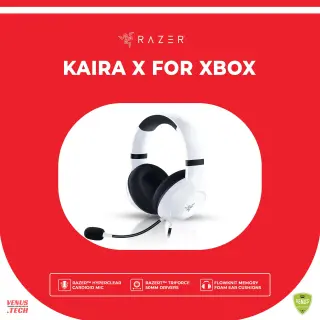 Razer Kaira X for Xbox Gaming Headset, For Xbox Series X S, TriForce 50mm Driver, HyperClear Cardioid Microphone, FlowKnit Memory Foam Ear Cushions, PC, Mac, Nintendo Switch,, White RZ04-03970300-R3M1
