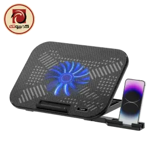 Rapoo CF100 Laptop Cooling Pad, 14″ Blue LED Cooler with Phone Holder