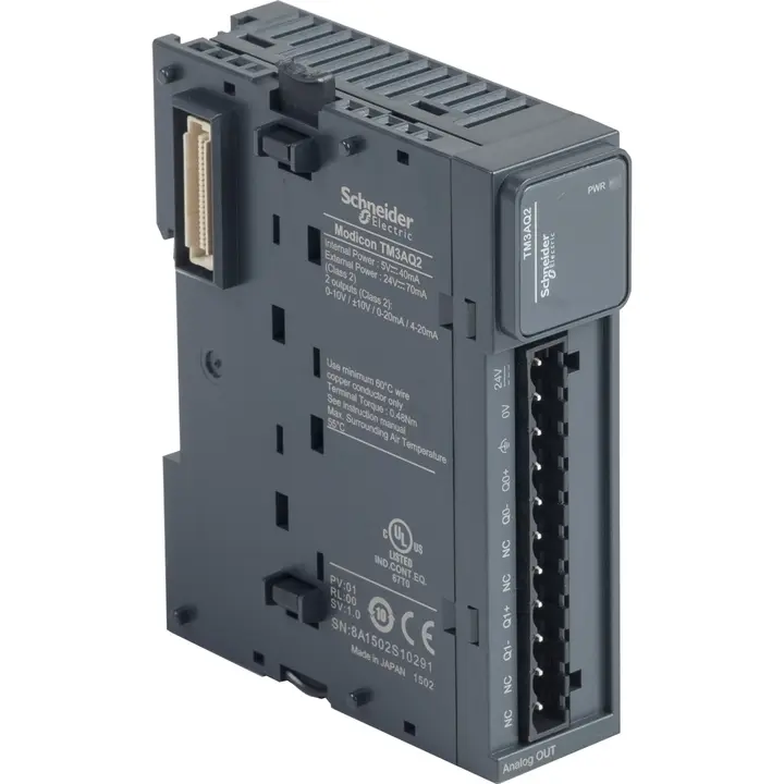 Schneider TM3AQ2 | Modicon TM3-2 analog outputs (screw) 24Vdc