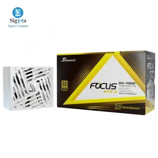 SEASONIC Focus GX-1000 ATX3 1000W Atx 3.1 80 Plus Gold Fully Modular Hybrid Fan Power White