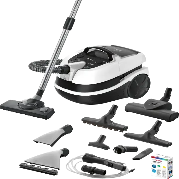 بوش مكنسة 2100 وات لتنظيف الرطب والجاف باجلس لون أبيض BWD421PRO