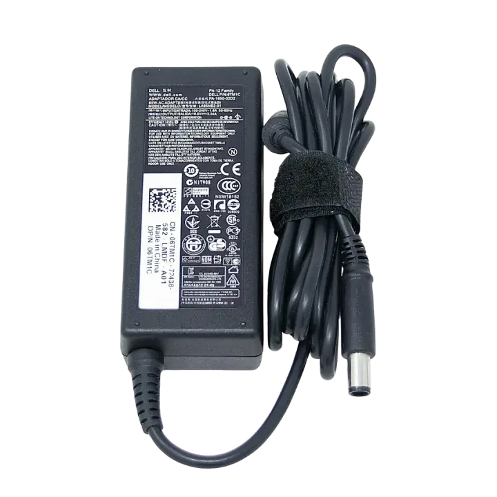 شاحن لاب توب ديل 65W, Dell Charger 19.5V 3.34A 7.4×5.0mm, HA65NM130