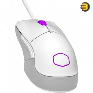 Cooler Master MM310 Wire Gaming Mouse White, Adjustable 12,000 DPI, Palm,Claw Grip, PixArt Optical Sensor, Ultraweave Cable, PTFE Feet, RGB Lighting -