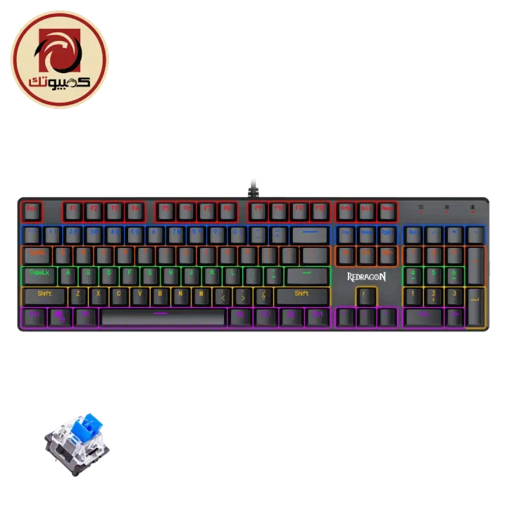 Redragon VAIHEIM K608-R Rainbow Mechanical Gaming Keyboard blue-switches
