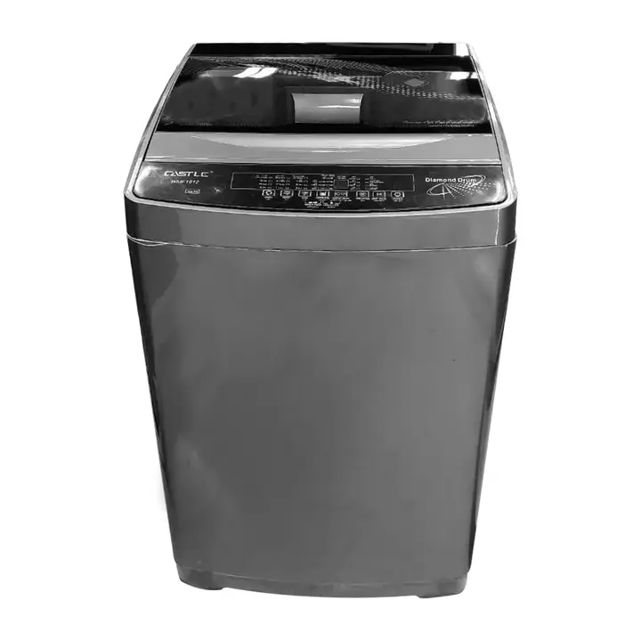 Castle Digital Washing Machine 12 kg Digital Display Top Load Silver-WMF1812