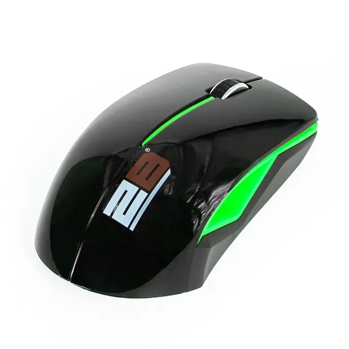 2B (MO33N) 2.4G Wireless Mouse, Green With Black Cover