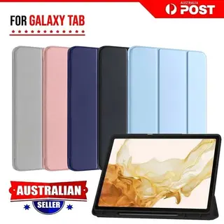 For Samsung Galaxy Tab S11 S9 S10 FE S8 S7 Plus Case Smart Folio Leather Cover