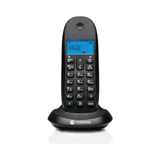 تليفون لاسلكي Motorola C1001CB+, شاشة بإضاءة خلفية ومكبر صوت
