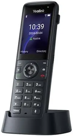 Yealink AX83H IP Phone, Cordless, Wi-Fi, Bluetooth, 5 Multiple Conferencing, Wall Mountable, Stand Mountable
