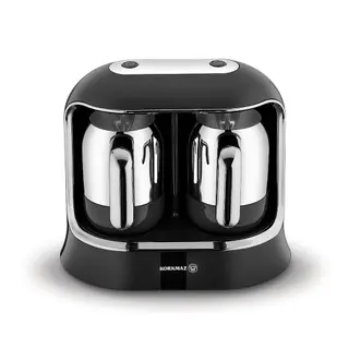 Korkmaz Twin Kahvekolik Coffee Machine Deluxe Black