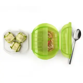 Deep Microwave Steam Cooker with Tray 1-2 p. Green