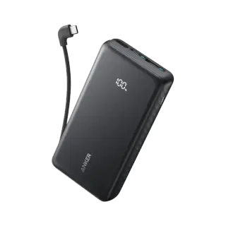 Anker Power Bank Huge Zolo 20000mAh/22.5W Built-in DUAL Usb-C Cable Black (A110EH11)
