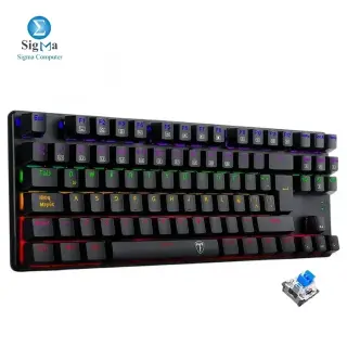 T-DAGGER Bora T-TGK313 Blue Switch RAINBOW LED Mechanical Gaming Keyboard