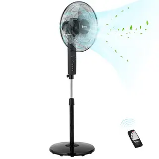 16 Inch Heavy Duty Pedestal Fan, High Velocity 3 Speeds Powerful Floor Stand Fan