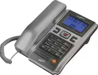 تليفون أرضي سلكي جاوكسنكي، شاشة LCD، ذاكرة اتصال، فضي، HCD399(323)P-TSDL