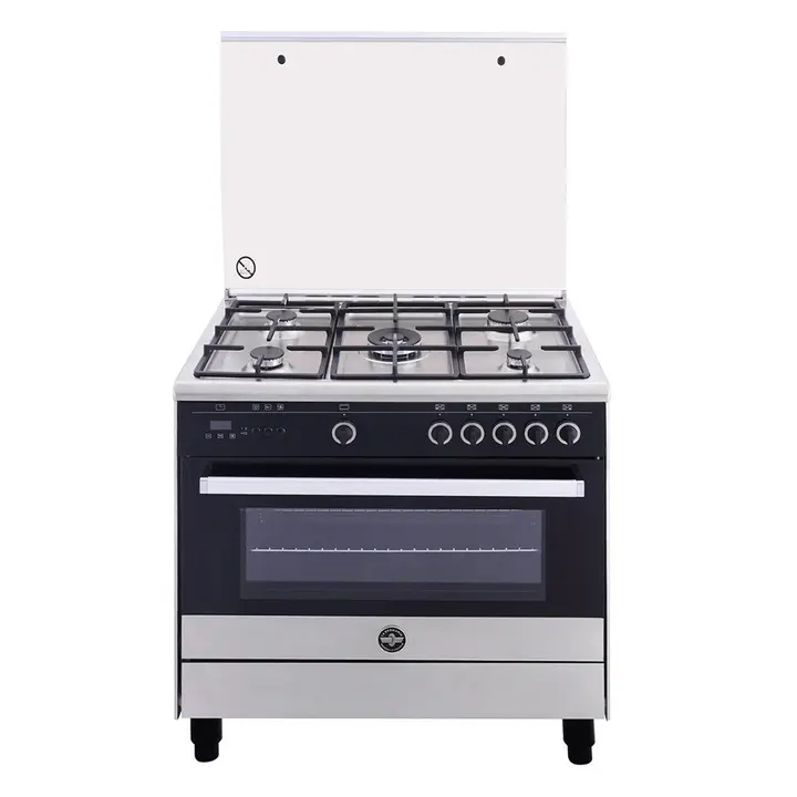 La Germania Gas Cooker , 5 Burners , Black - 9M10G4A1X4AWW