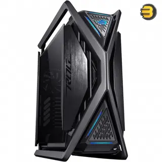 ASUS ROG Hyperion GR701 E-ATX computer case, 420 mm dual radiator support, four 140 mm fans, metal GPU holder, component storage, ARGB fan hub, 60W fast charging - 90DC00F0-B39000