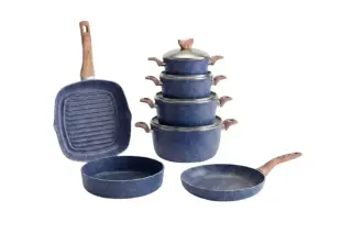 11-Pieces Terynova Granite Cookware Set