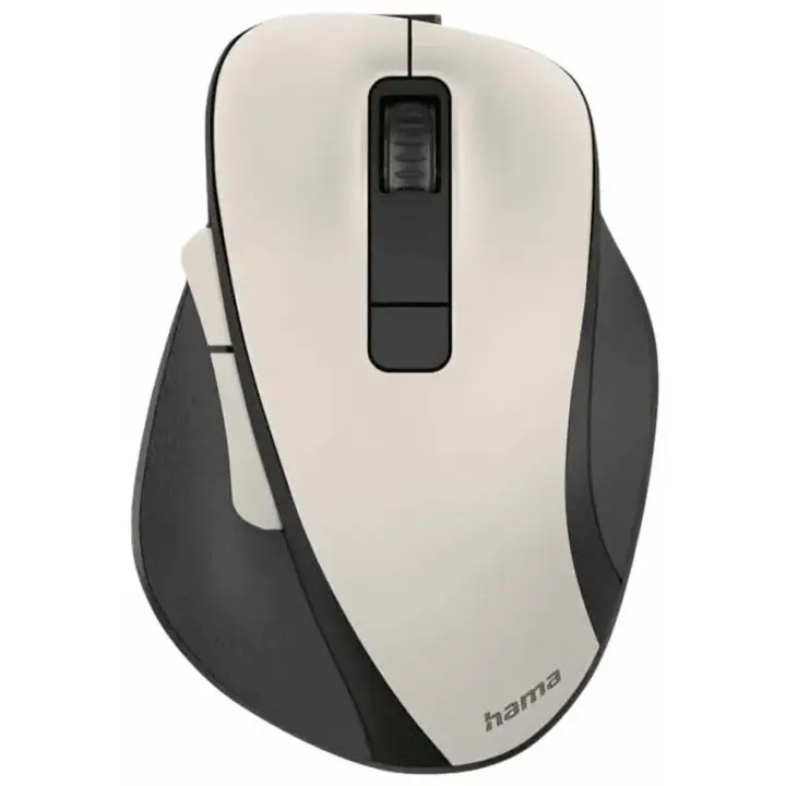 hama Wireless Optical Mouse, 1600 DPI, Cream White Black - MW-500