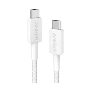 Anker 322 Usb-c To Usb-c Cable 3Ft 60W 0.9M White (A81F5H21)
